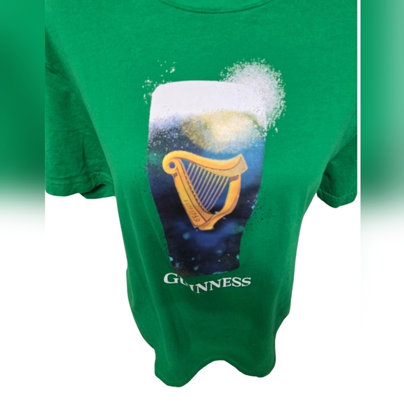 Guinness Men's Green T-shirt Size Large - Picture 4 of 5